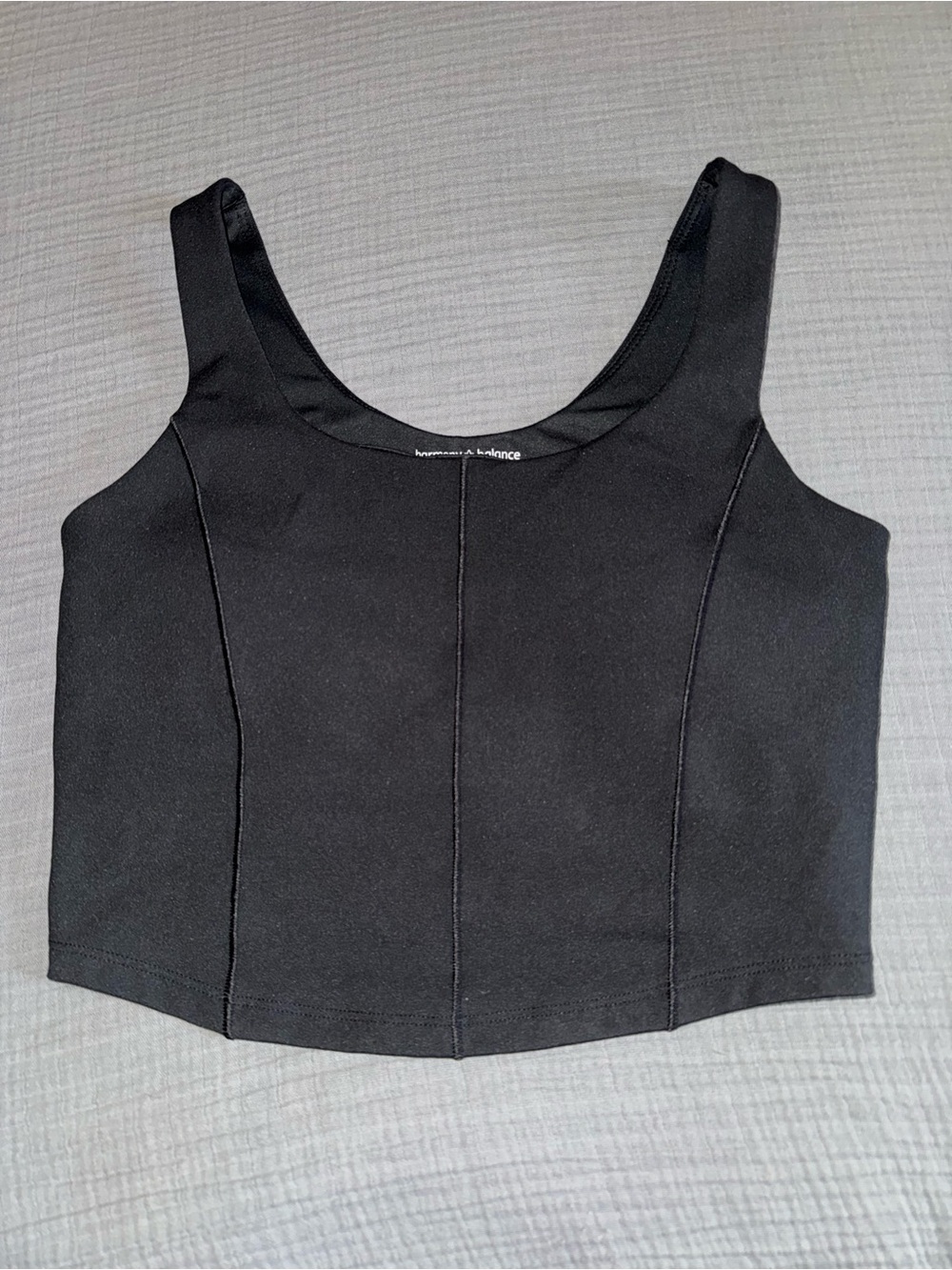 Balance Black Structured Crop Tank